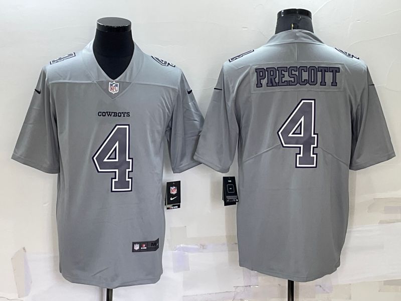 Men Dallas Cowboys 4 Prescott Grey 2022 Nike Limited Vapor Untouchable NFL Jerseys